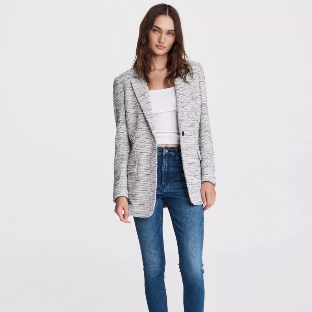 RAG & BONE Ames Deconstructed Tweed Jacket size 6